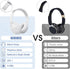 Bluetooth Headphones Over Ear, BERIBES 65H Playtime, 6 EQ Music Modes, HiFi Stereo Foldable Wireless Headset, White