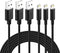 Nikolable 6ft Lightning Cable 3-Pack, Certified iPhone Charger for iPhone 14, 13, 12, 11 Pro Max, iPad Pro & More, Black