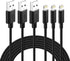 Nikolable 6ft Lightning Cable 3-Pack, Certified iPhone Charger for iPhone 14, 13, 12, 11 Pro Max, iPad Pro & More, Black