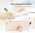 2 Packs Love Heart Shaped Cell Phone Ring Holder Stand, 360 Degree Rotation Finger Ring Kickstand (Rose Gold)