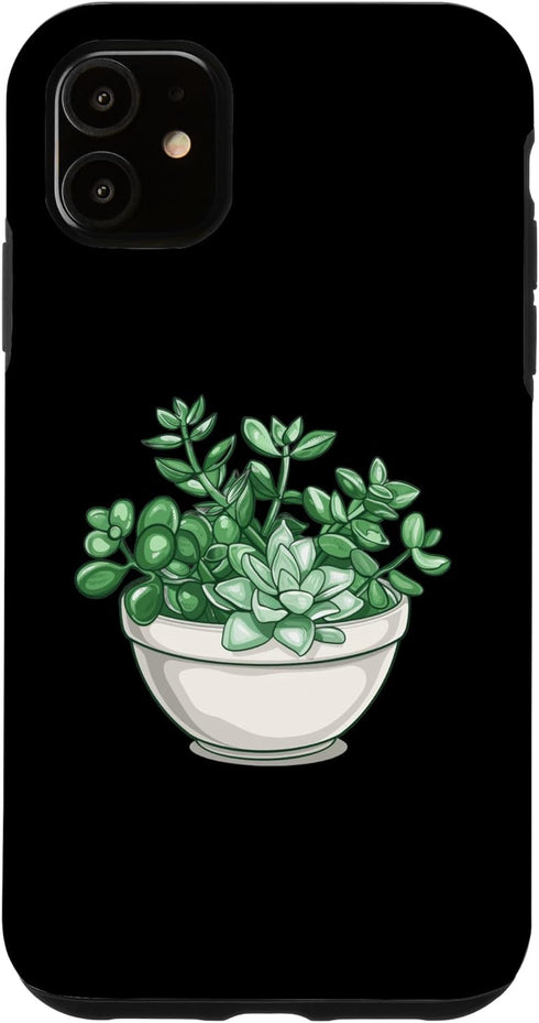 Jade Plant Crassula Ovata Lucky Plant Money Tree iPhone 11 Jade Plant With Succulents Case