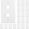 FGB 20-Pack 2-Port Keystone Wall Plate, Low-Profile Single Gang Wall Plates for RJ45, HDMI, Coax Inserts