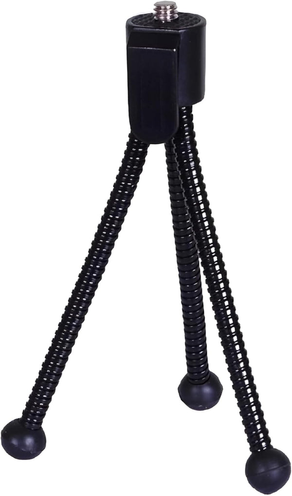 JacobsParts 4" Flexible Compact Mini Table Top Tripod with Adjustable Legs for Small