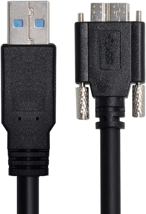 cablecc USB 3.0 A Type Male to Micro USB 3.0 B Male Cable with Mount Panel Screws