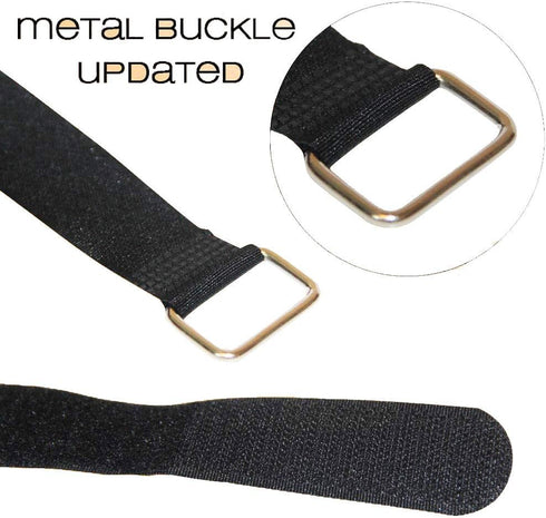 Hook And Loop Straps 10 Pack 50 inch - Reusable Adjustable Multipurpose Cable Management Straps