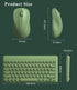 JieruiDeng 79-Key Retro Mini Wireless Keyboard Mouse Combo - 2.4G USB - Silent Mice Set for Laptop Desktop PC iPad