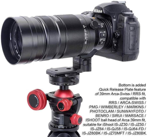 Lens Collar Stand Replacement Foot, Tripod Mount Ring Base for Panasonic Leica DG Vario-Elmar 100-400mm
