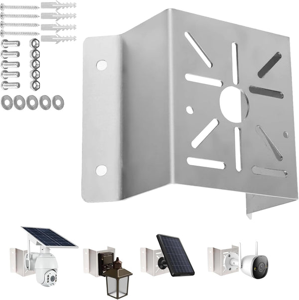 Exterior Wall Corner Mount Bracket for Surveillance Systems, Metal Bracket for Security Cameras for Wider View Angle