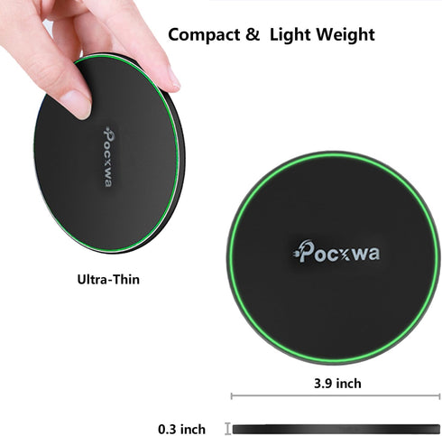 Wireless Charger for Samsung Galaxy S24 Ultra S23 S22 S21 FE, iPhone 15 Pro Max 14 Plus 13 Mini Fast Charging Pad
