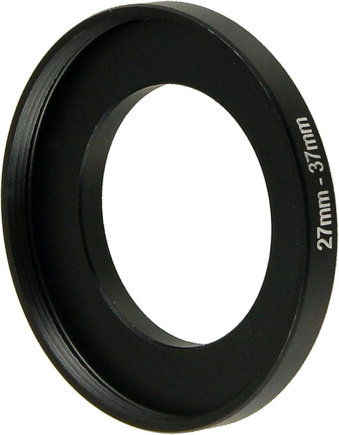 uxcell 27mm-37mm Step Up Ring Adapter for Camera, Metal 27mm to 37mm Camera Lens Hood Stepping Up Ring Filter for Digital DSLR SLR Camera, Black