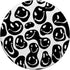 Groovy Melting Happy Face Retro Aesthetic Black Y2K White PopSockets Standard PopGrip