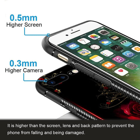 Compatible with iPhone SE 2022 Case, Non-Slip Soft TPU Protective Cover, Hard PC Back, Pattern Design,