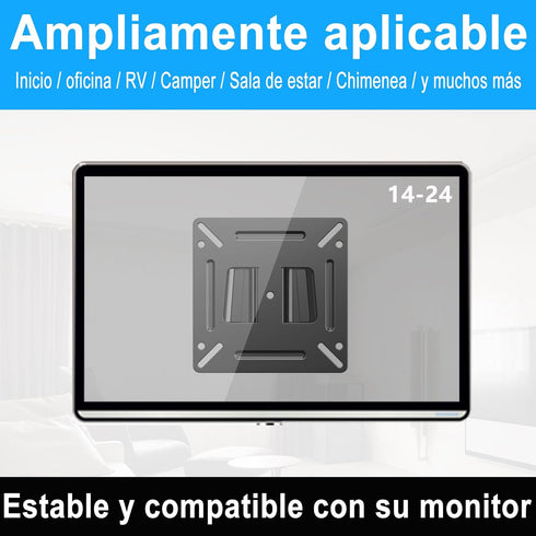 TETVIK 14-24 100x100mm 30lbs 15 19 20 22 23 Inch Monitor Wall Mount Most TVs Computer Universal Low Profile RV TV Wall