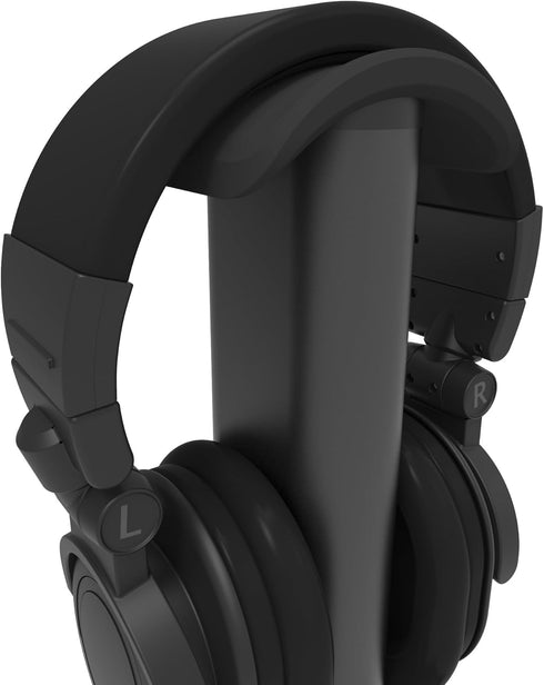 Kanto H2 Premium Universal Headphone Stand | Curved Silicone Padding for On and Over Ear Headphones | Black
