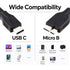 QCEs External Hard Drive Cable to USB C - 3.3FT for WD My Passport, Compatible with iPhone, MacBook, PC