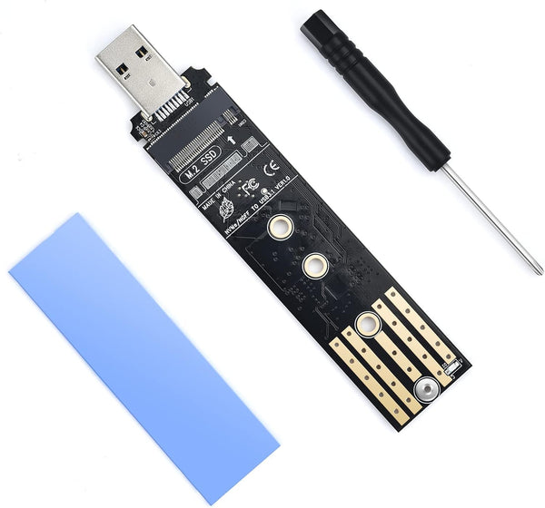 ELUTENG M.2 to USB Adapter, Dual Protocol M.2 NVME SATA Hard Drive USB3.1 Gen2 10Gbps Reader for 2280 2260 2242 2230 SSD