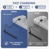 Stylus Pen for iPad 2018-2024, 2X Fast Charge iPad Pencil 2nd Generation Compatible with Apple iPad Pro 11"/12.9"/M4,