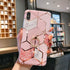 Qokey Compatible iPhone X/iPhone Xs Case 5.8 inch, Marble Cute Fashion with 360 Degree Rotating Ring Kickstand, Bling