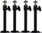 5.5inch Security Camera Wall Mount for Arlo Camera - CCTV Bullet Video Camera Ceiling Mount (4 Packs, Black)