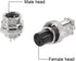 uxcell Aviation Connector Plug, 12mm 2 Terminals 7A 125V Waterproof Metal Fittings