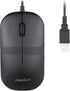 Perixx PERIMICE-503B Wired Optical Washable Mouse, Black (11419)