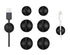 Pack of 6 Black Cable Wire Cord Clips, Self-Adhesive Organizer Holder for USB, Network, Headphone Cables for Home,