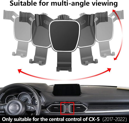 Car Phone Holder for Mazda CX-5 2017-2025, Auto Accessories Navigation Bracket, Mobile Cell Phone Mount