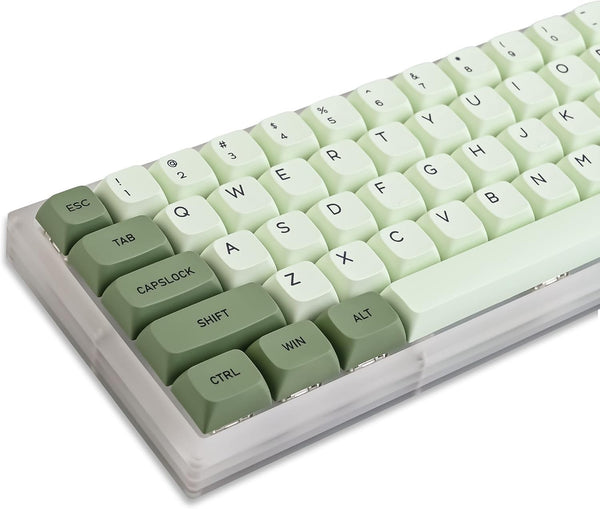 GTSP 124-Key Matcha Keycap Set, XDA Dye-Sub for 60% 65% 75% 100% Keyboard, Cherry MX Gateron Kailh Switch (Matcha