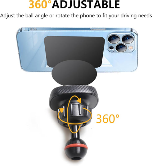 Dash Cell Phone Mount Magnet Holder for 2024 Jeep Wrangler JL, 2/4 Door Interior Accessories, 360° Adjustable