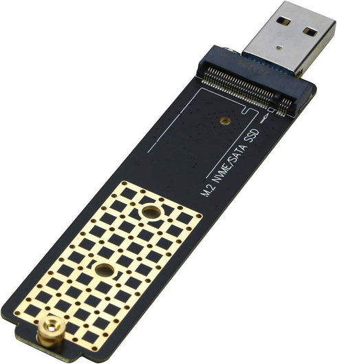 RIITOP M.2 to USB Adapter, NVMe to USB 3.1 Reader Card for NVMe (PCI-e) M Key & (B+M Key SATA) NGFF SSD