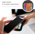 Dual Pockets Phone Wallet Stick On with Snap Closure, Adhesive Phone Card Holder for iPhone and Most Smartphones -