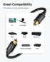 10ft/3M, 24K CL3 PS4, IVANKY Optical Audio Cable Nylon Braided, Gold-Plated, Slim Metal Case, Rated, S/PDIF Digital