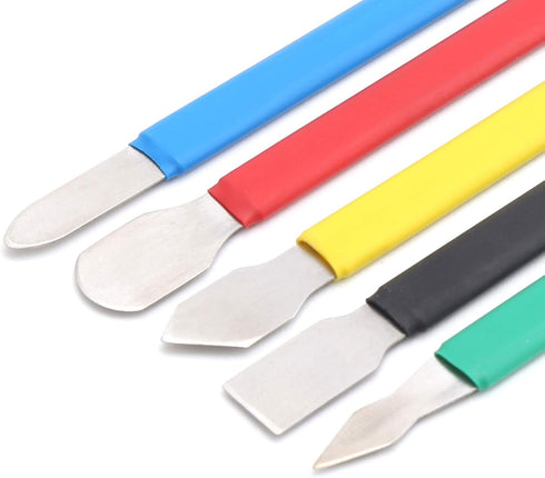 Hilitand 5pcs Dual Ends Metal Spudger Set - Professional Pry Opening Tool Kit for Mobile Devices
