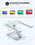 RIWUCT 10-16" Foldable Laptop Stand, Height Adjustable Ergonomic Computer Stand for Desk Lecterns Riser, Aluminum