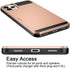Vofolen Case for iPhone 11 Pro Max - Wallet with Credit Card Holder Slot, Dual Layer Hybrid Bumper Armor, Rose Gold