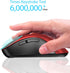 memzuoix 2.4G Wireless Mouse, 1200 DPI Optical Cordless Mouse with USB Receiver, Portable for Laptop, PC, MacBook, Red