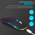 HOTLIFE Slim Rechargeable LED Wireless Mouse, Portable USB Optical 2.4G Bluetooth Computer Mice with Type C Adapter
