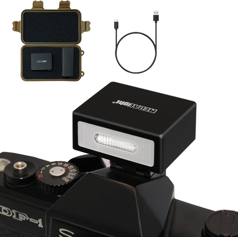 F1 Mini Camera Flash Speedlite for Ricoh (GR3/GR3X, etc.), Fuji/Sony/Nikon/Canon, Portable Mini Hot Shoe Flashlight