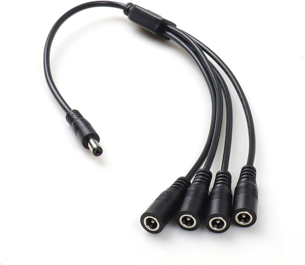 Kangnice 5.5x2.1mm 1 2 3 4 40cm Power Splitter Cable to Way Adapter for CCTV Router LED Light Length