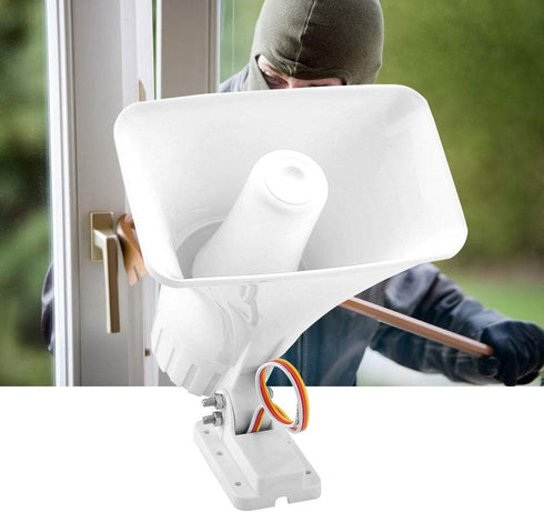 Tosuny Alarm Siren, 150 dB DC12V Dual Tone Wired Horn Speaker for Home Security, Gas Leakage, Infrared Alarm Equipment