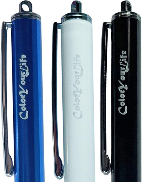 3-Pack 5.3'' Micro-Knit Mesh Tip Capacitive Stylus Pens for Touch Screens with Replaceable Fiber Tips, Universal Stylus Pens and Cleaning Cloth (Black, Blue, White)