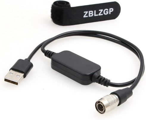 Hiorse USB Zoom Cable - 4 Pin Hirose Male to USB Power Cable for Zoom F4 F8, Sound Devices 688 633, Zaxcom