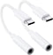 USB C to 3.5mm Female Headphone Jack Adapter 2 Pack, Type C to Aux Audio Dongle Cable for iPhone 15 Series