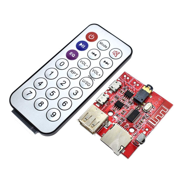 HiLetgo 3W Car Bluetooth 4.1 MP3 WAV Decoding Board Speaker Amplifier Audio Receiver Module with Remote Control