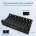 SPMST 5V 2A 8-Slot 1.5V AA/AAA Battery Charger: A Type-C Fast Charger with LED Indicators for Lithium AA/AAA Batteries