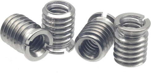 Stainless Steel 1/4"-20 Female to 3/8"-16 Male Screw Adapter, 4 Pieces, 12.5mm Height