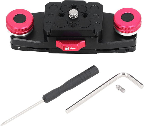 Acouto 1/4 Inch Quick Release Waist Belt Clip Mount with Anti Shake Design, V Plate for Mirrorless Camera Screw, Easy