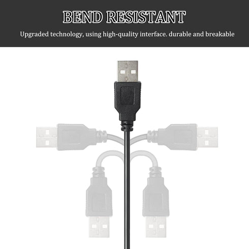 USB to DC Power Charging Cable with 12pcs DC Barrel Jack Universal Laptop Power Adapter Tips, USB 2.0 to DC