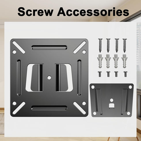 GLWIXY 14-24 Inch 100x100mm 30lbs 2pcs Monitor Wall Mount for Most LED LCD OLED Flat Screen TV and Computer, Max VESA