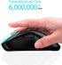 memzuoix 2.4G Wireless Mouse, 1200 DPI Portable USB Mouse with Receiver, Battery Powered Cordless Mouse (Matte Black)